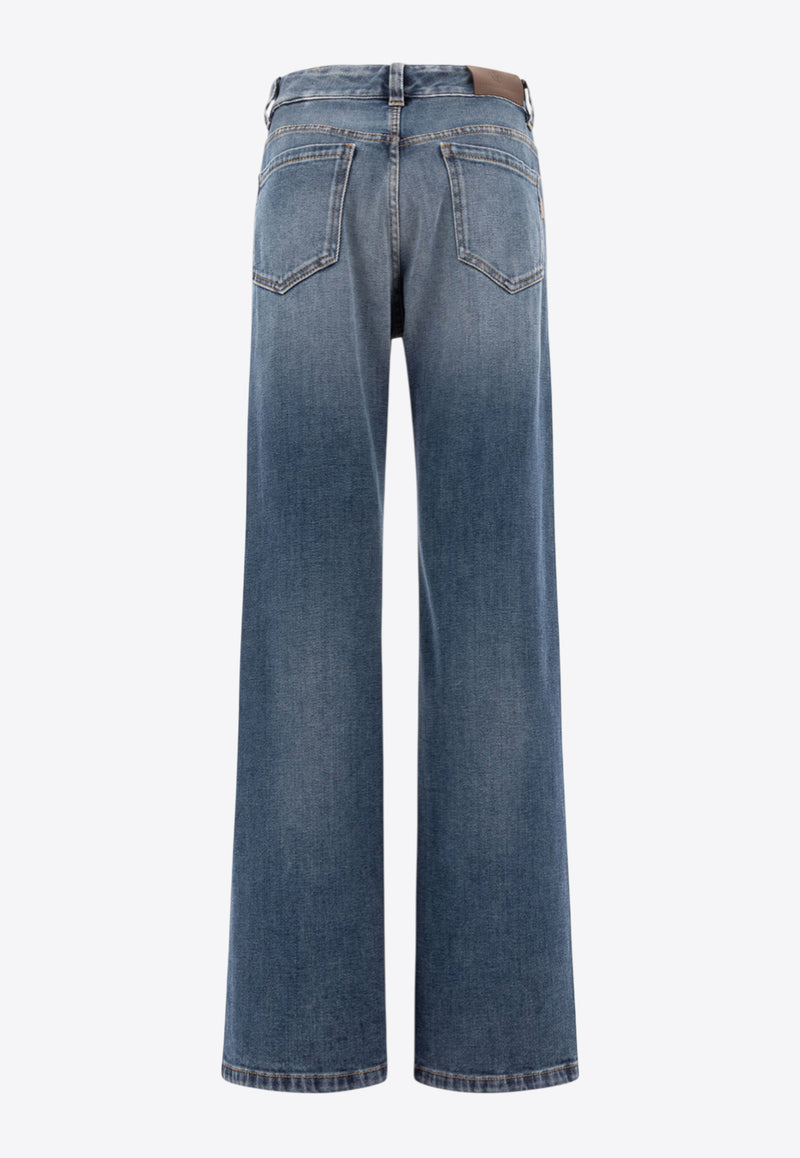 Brunello Cucinelli Washed Straight-Leg Jeans Blue MB114P5941C8986_71771