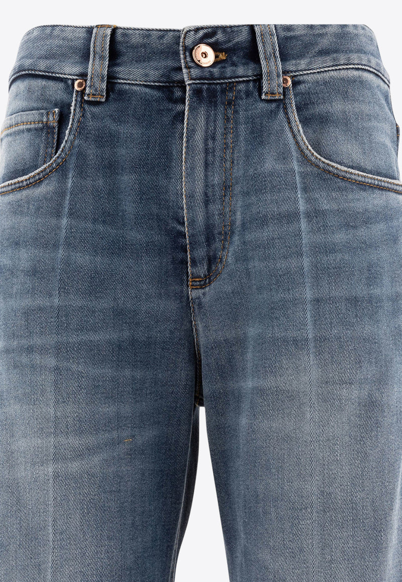 Brunello Cucinelli Washed Straight-Leg Jeans Blue MB114P5941C8986_71771