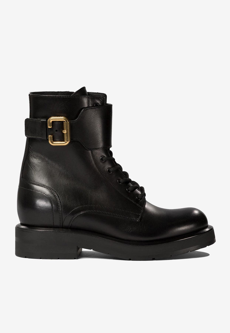 Chloé Coddington Combat Boots  Black C24W06ULU001_72035