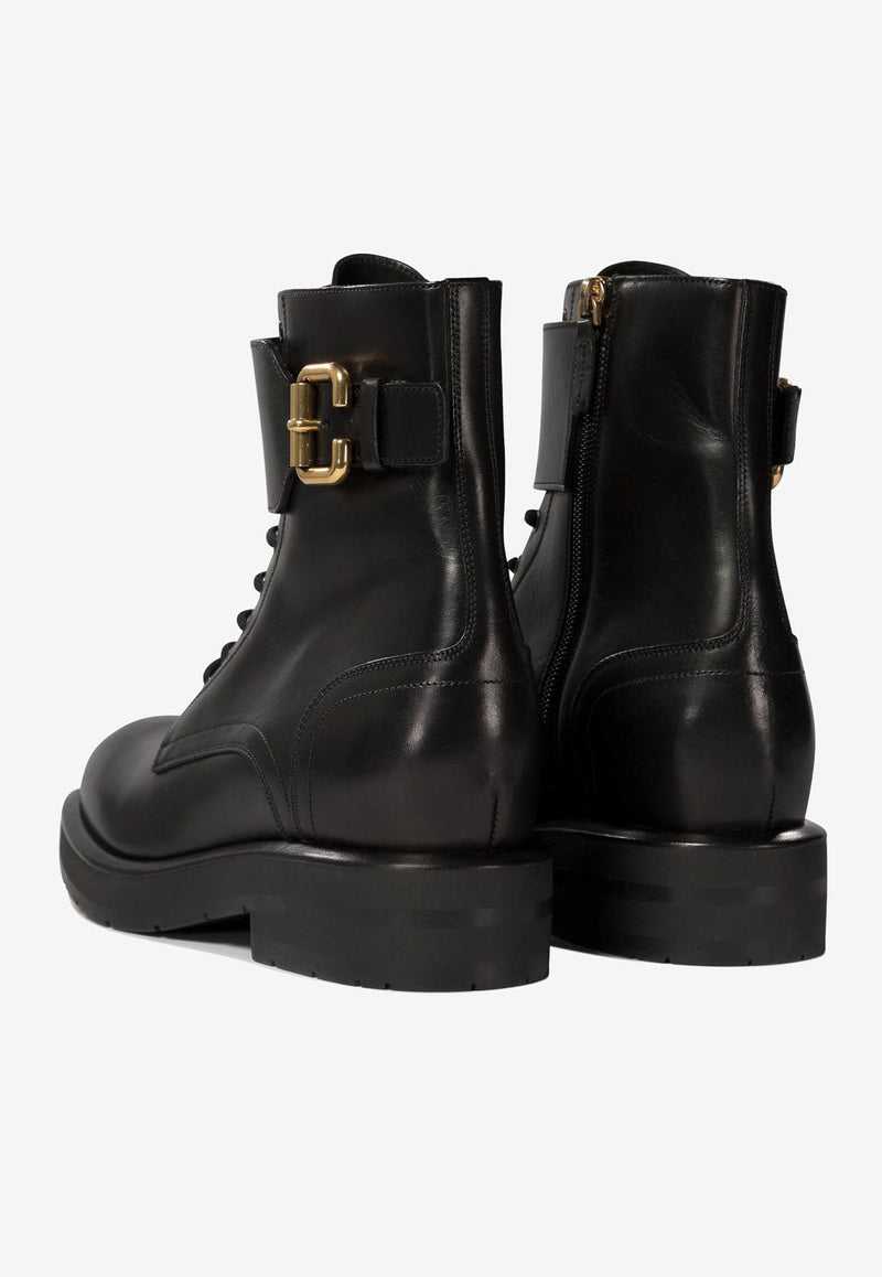 Chloé Coddington Combat Boots  Black C24W06ULU001_72035