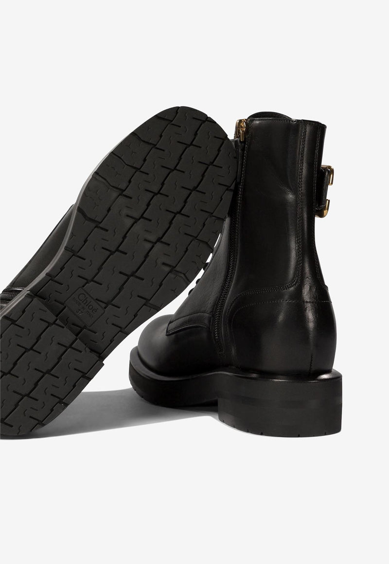 Chloé Coddington Combat Boots  Black C24W06ULU001_72035