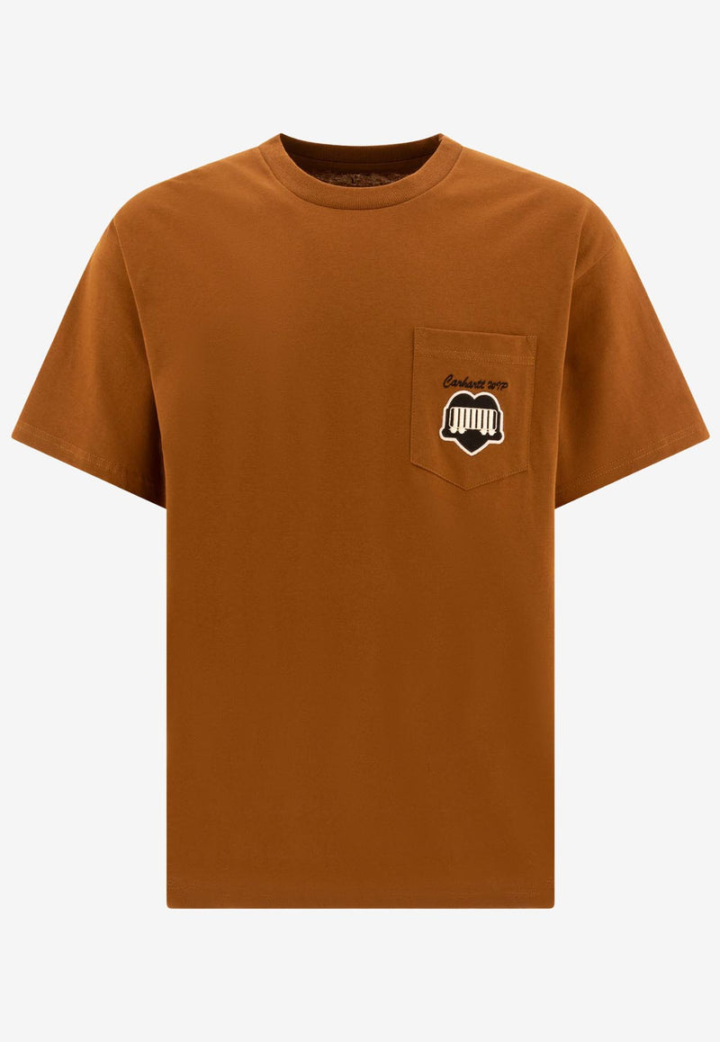 Carhartt Wip Heart Train Pocket T-shirt Brown I033979HZ.XX_72225