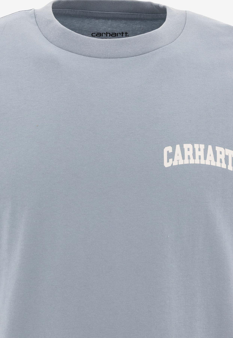 Carhartt Wip University Script Logo T-shirt Blue I0348522DQ.XX_72183