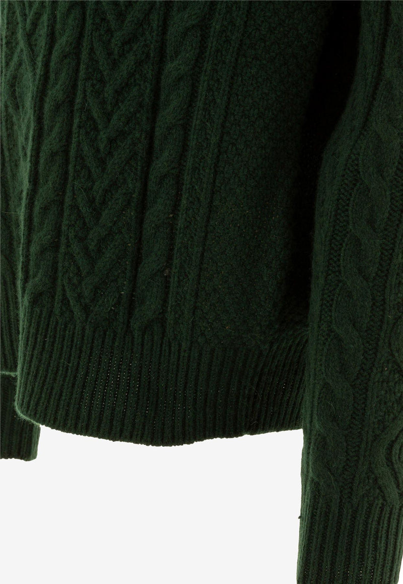 Polo Ralph Lauren Cable Knit Wool Sweater Green 710949800001MOSS AGATE_72279