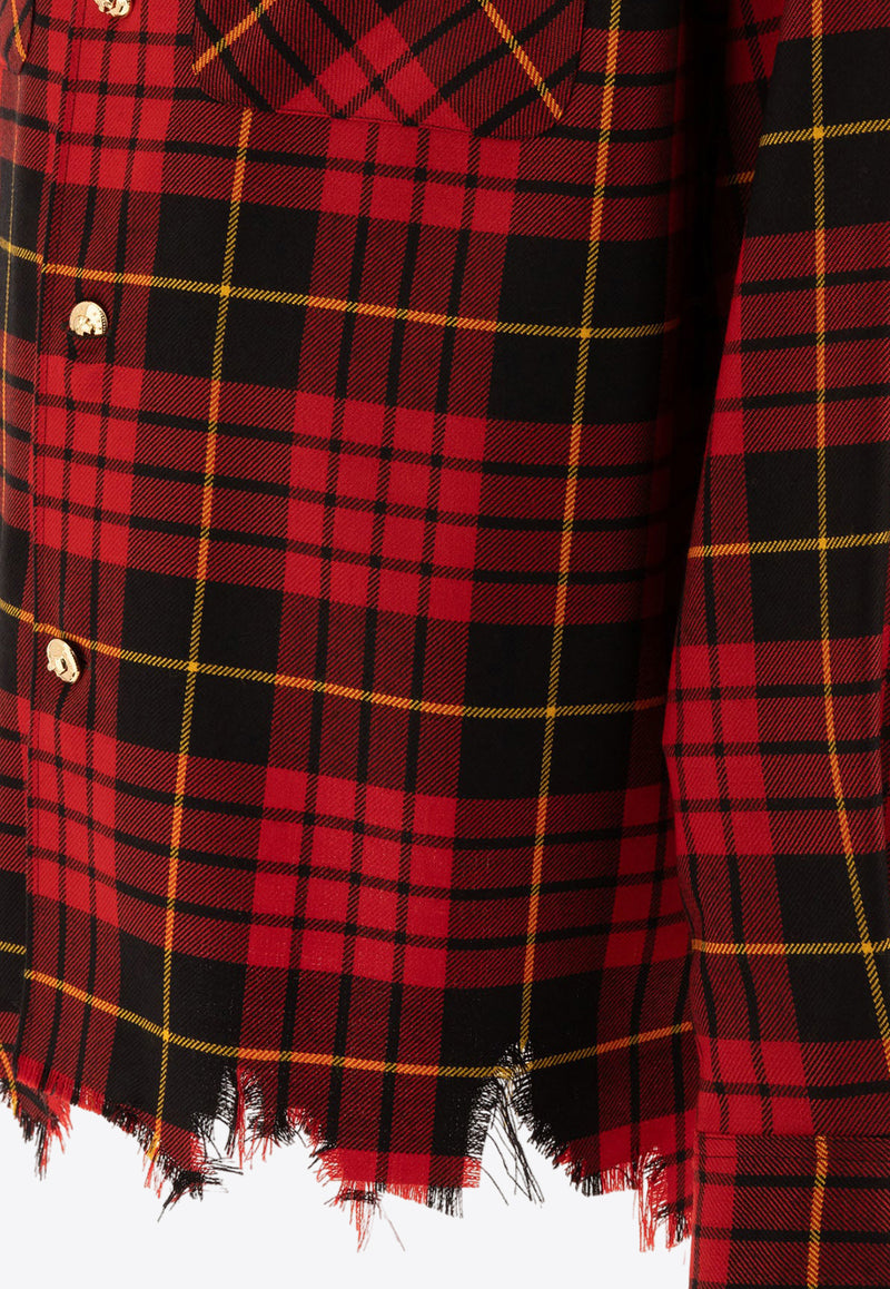 Alexander McQueen Distressed Tartan Overshirt 805529QUABW6120_72315
