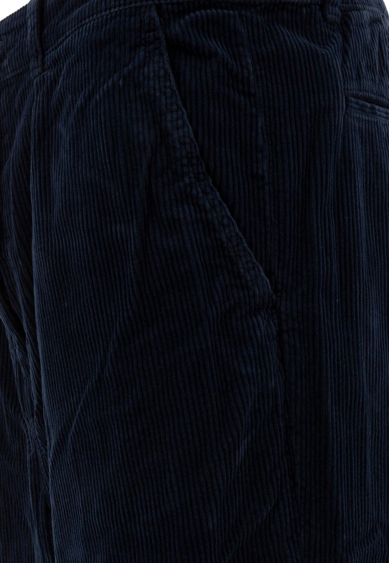 Polo Ralph Lauren Pleated Corduroy Pants Blue 710944489002HUNTER NAVY_72375