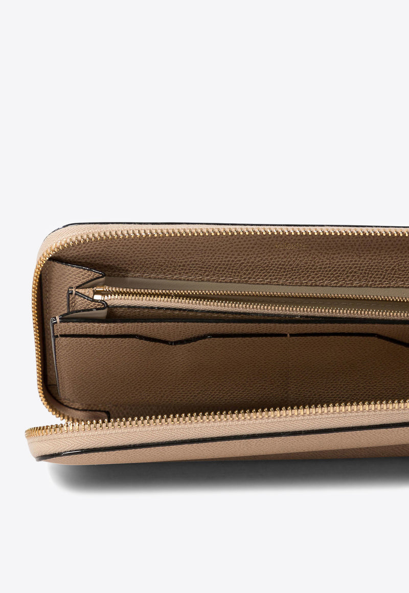 Valextra Zip-Around Leather Long Wallet Beige SGZA0031028LOCWZ99MBC_72459