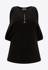 Draped Ribbed Tank Top