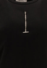 Alexander McQueen Draped Ribbed Tank Top 804191QLADW1000_72505 Black