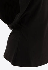 Draped Ribbed Tank Top