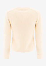 Isabel Marant Etoile Gabyne Ribbed Knit Sweater Cream 24APU0515FAB3L07E23EC_72490