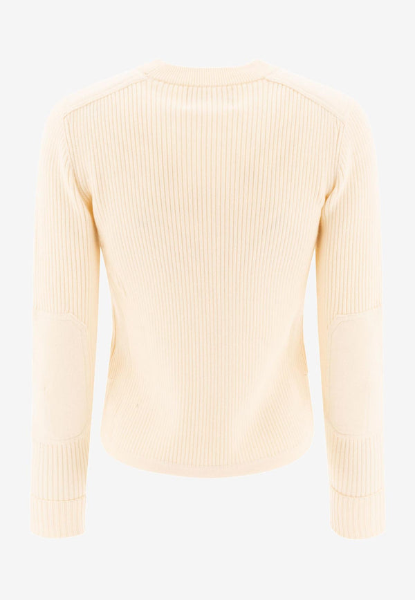 Isabel Marant Etoile Gabyne Ribbed Knit Sweater Cream 24APU0515FAB3L07E23EC_72490
