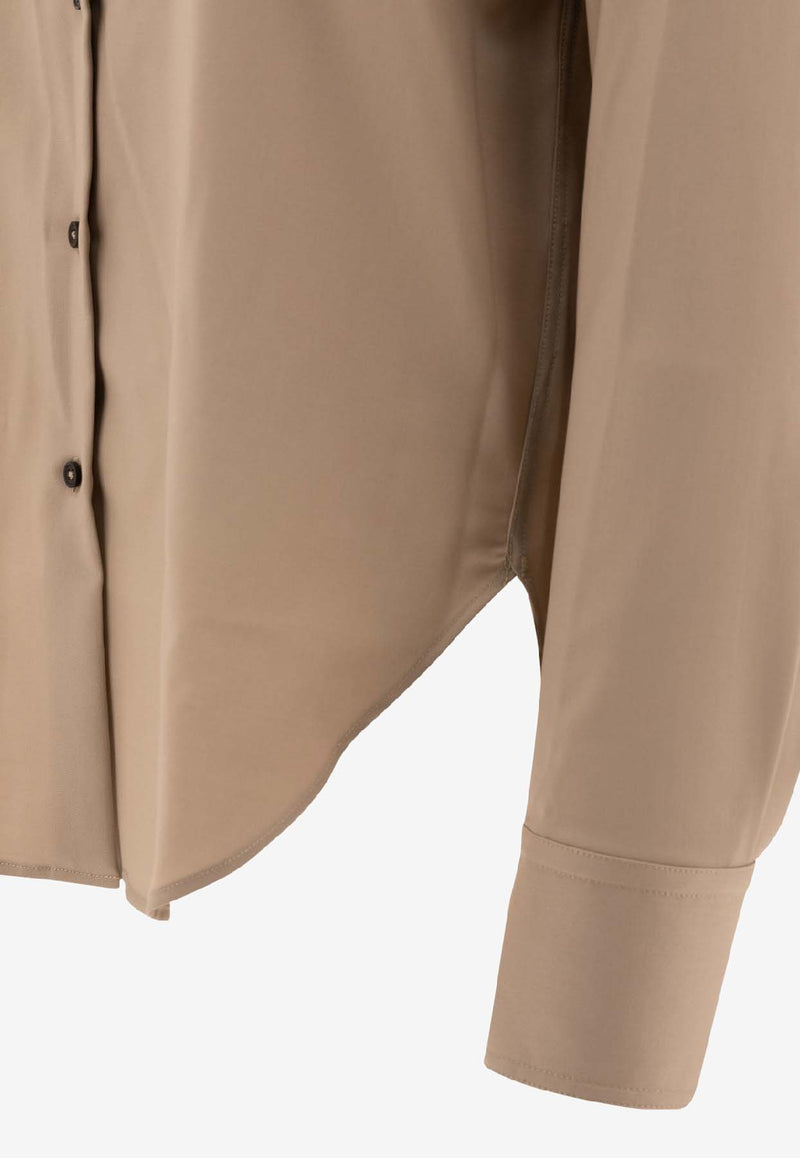 Loulou Studio Eliana Long-Sleeved Shirt Beige ELIANABEIGE_72618