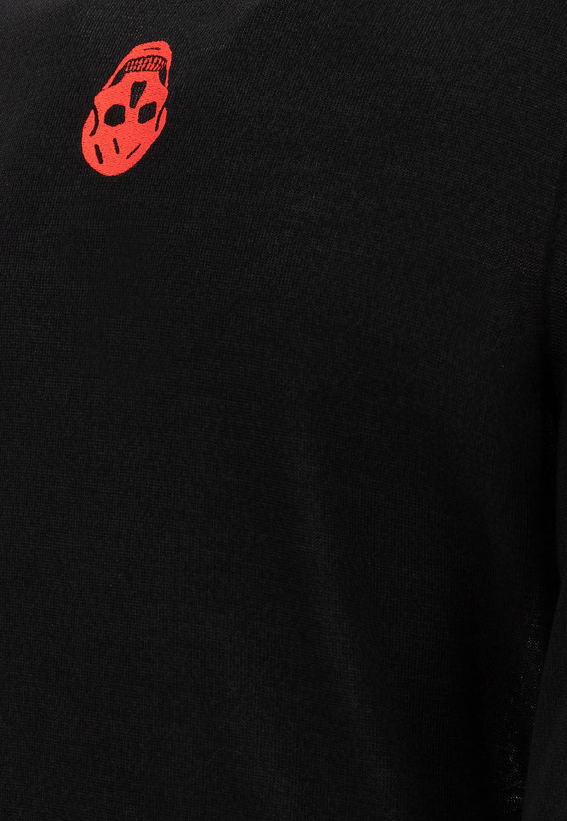 Alexander McQueen Inverted Skull Sweatshirt 807302Q1BBY1000_72701 Black