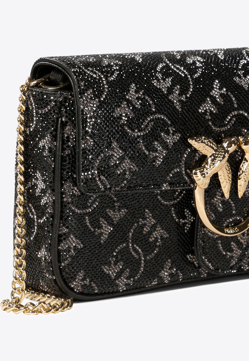 PINKO Love One Pocket Crossbody Bag Black 100061A20DZI1Y_72817