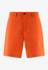 Maison Kitsuné Logo Label Board Shorts Orange MM01402WW0074P674_72949