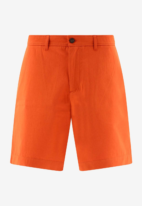 Maison Kitsuné Logo Label Board Shorts Orange MM01402WW0074P674_72949