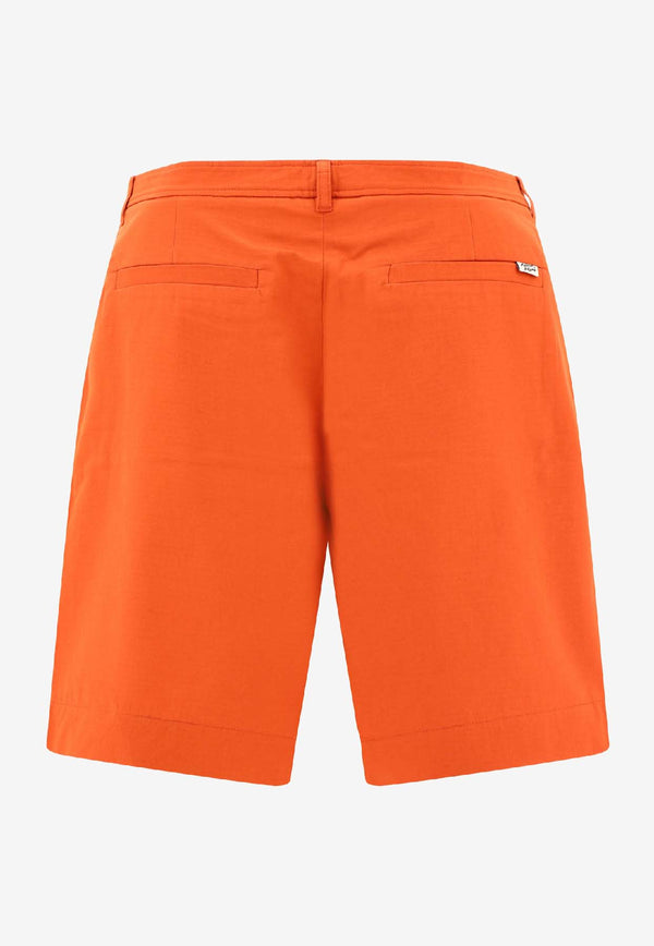 Maison Kitsuné Logo Label Board Shorts Orange MM01402WW0074P674_72949