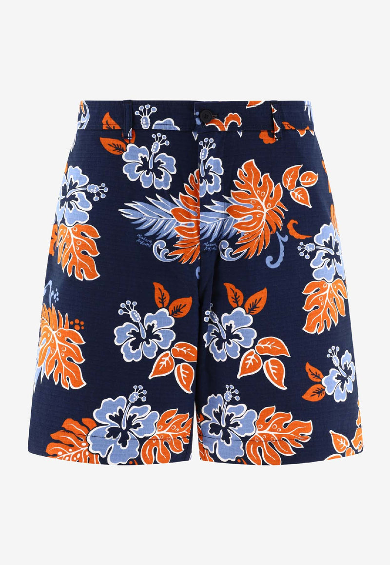 Maison Kitsuné Printed Board Shorts Blue MM01402WW4016O492_72900