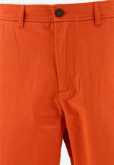 Maison Kitsuné Logo Label Board Shorts Orange MM01402WW0074P674_72949