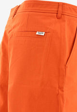 Maison Kitsuné Logo Label Board Shorts Orange MM01402WW0074P674_72949