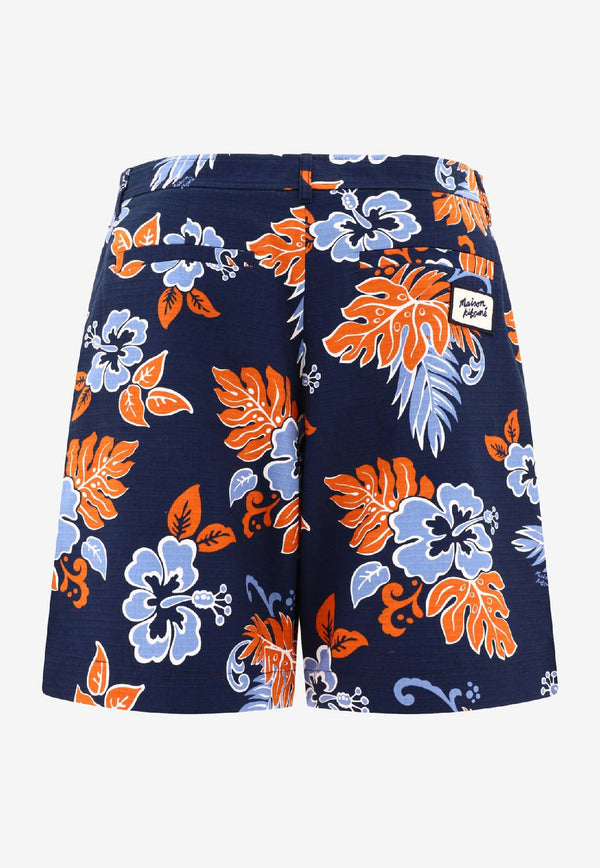 Maison Kitsuné Printed Board Shorts Blue MM01402WW4016O492_72900