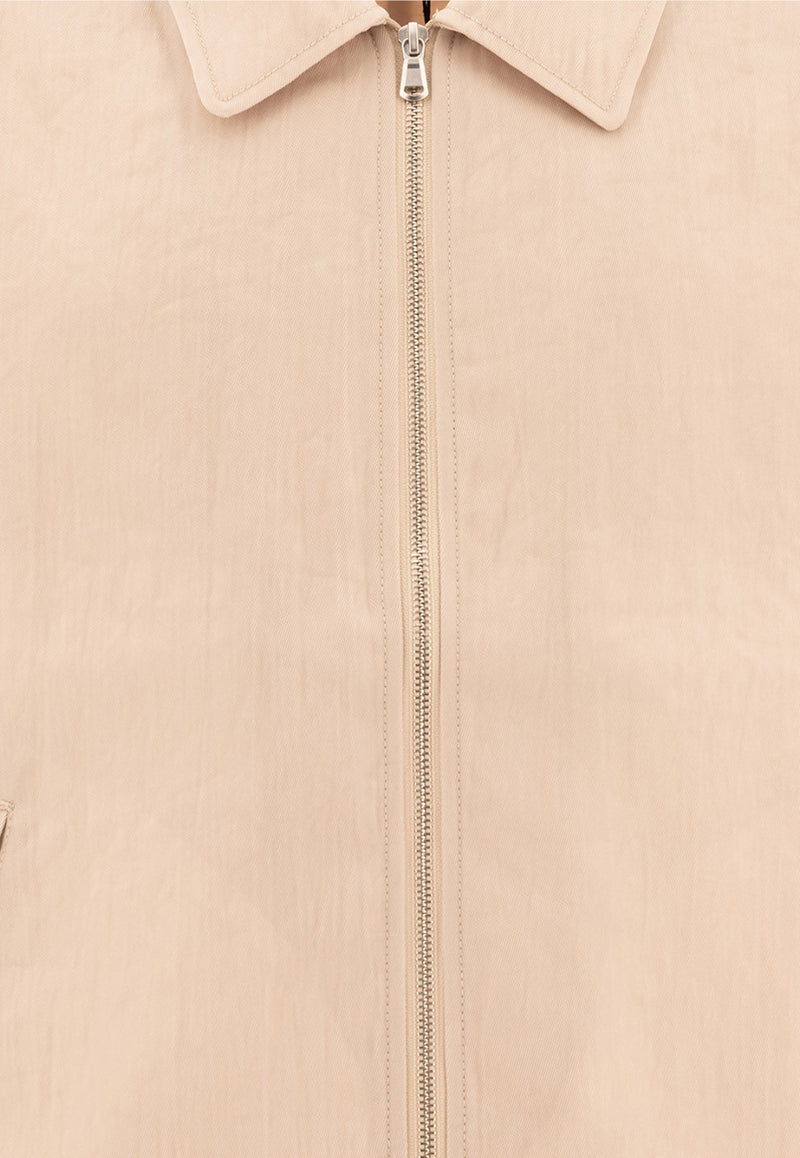 Stüssy Zip-Up Overshirt Beige 1157731207 BONE_72929