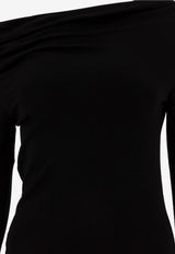 Givenchy Asymmetrical Draped Top Black BW61BL316L001_72975