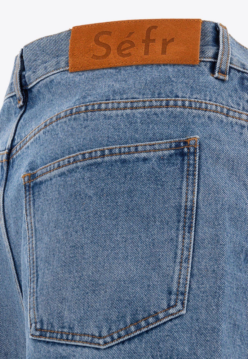 Séfr Disco Cut Washed Wide-Leg Jeans Blue FW24DISCOCUTCOUCOUNTRY BLUE_73062