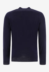 John Smedley Belper Long-Sleeved Polo T-shirt Blue BELPERMIDNIGHT_73136