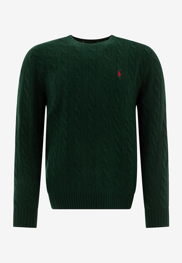 Polo Ralph Lauren Cable Knit Logo Sweater Green 710876762004MOSS AGATE_73229