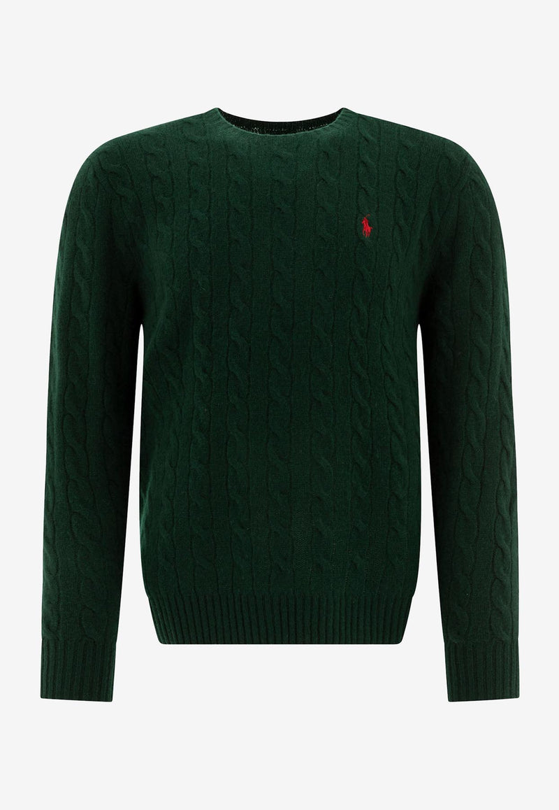 Polo Ralph Lauren Cable Knit Logo Sweater Green 710876762004MOSS AGATE_73229