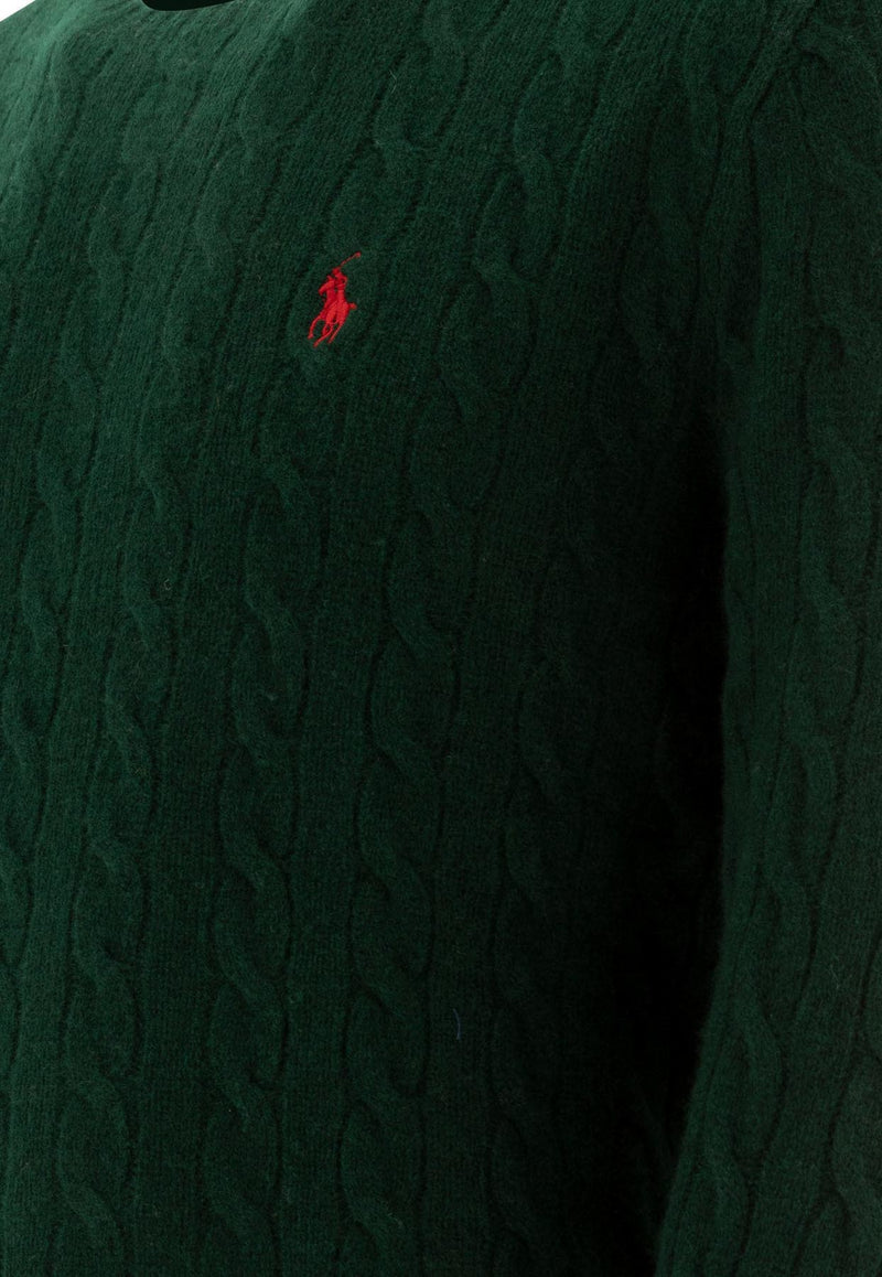Polo Ralph Lauren Cable Knit Logo Sweater Green 710876762004MOSS AGATE_73229