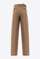 Sacai High-Rise Tailored Belted Pants Beige 24-07612651_73293