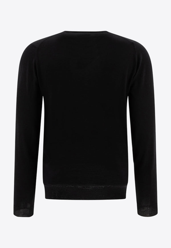 John Smedley Lundy Crewneck Sweater  Black LUNDYBLACK_73358