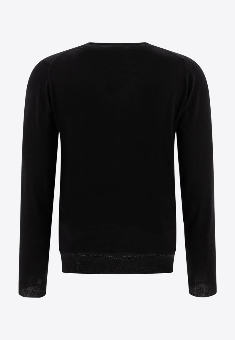 John Smedley Lundy Crewneck Sweater  Black LUNDYBLACK_73358