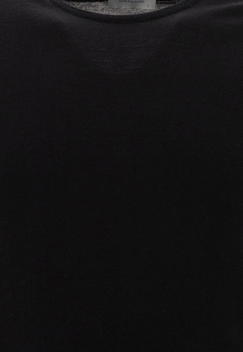 John Smedley Lundy Crewneck Sweater  Black LUNDYBLACK_73358