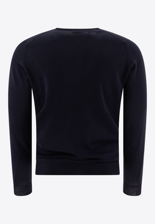 John Smedley Lundy Crewneck Sweater  Midnight Blue LUNDYMIDNIGHT_73348
