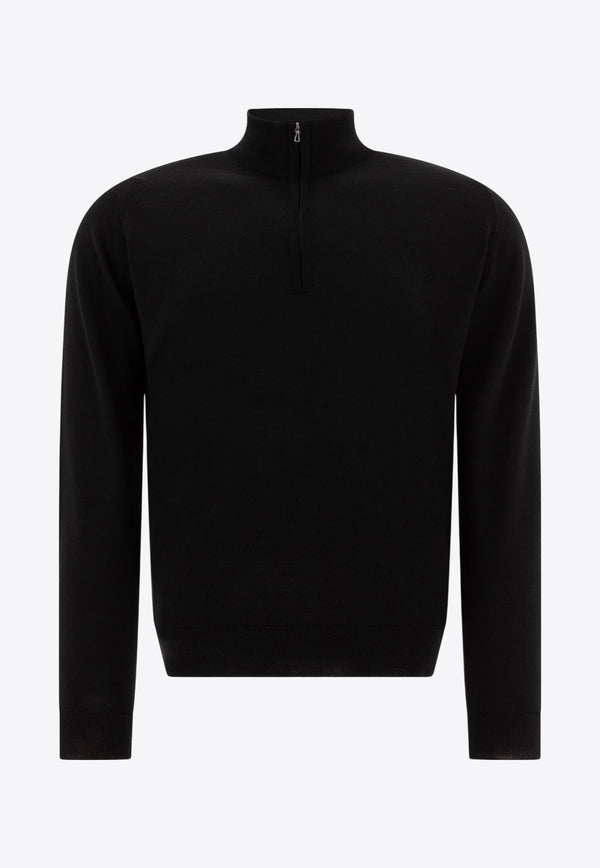 John Smedley Tapton Half-Zip Sweater Black TAPTONBLACK_73403