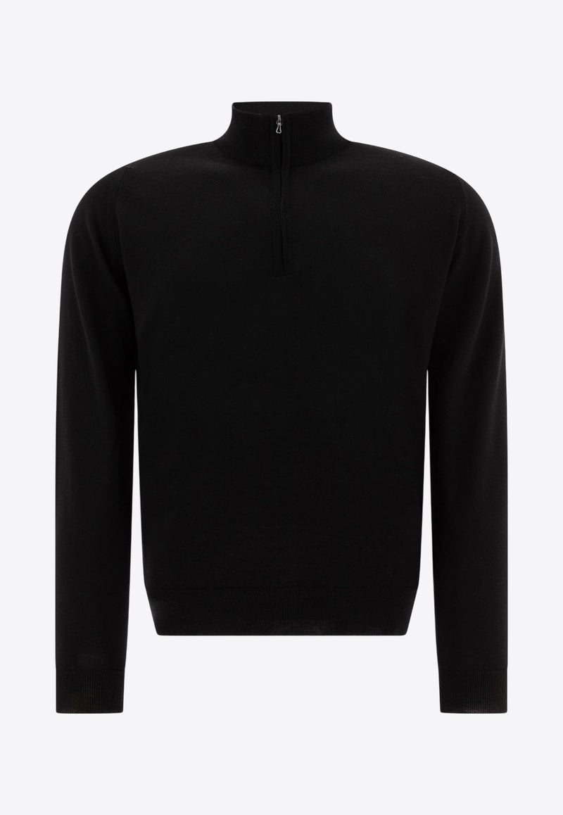 John Smedley Tapton Half-Zip Sweater Black TAPTONBLACK_73403