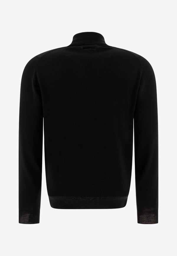 John Smedley Tapton Half-Zip Sweater Black TAPTONBLACK_73403