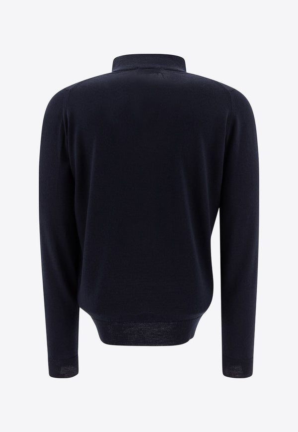John Smedley Tapton Half-Zip Sweater Blue TAPTONMIDNIGHT_73382