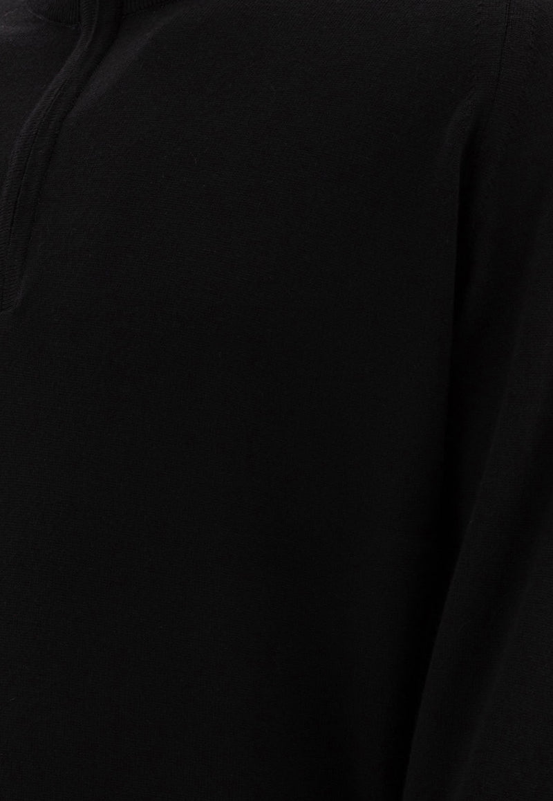 John Smedley Tapton Half-Zip Sweater Black TAPTONBLACK_73403