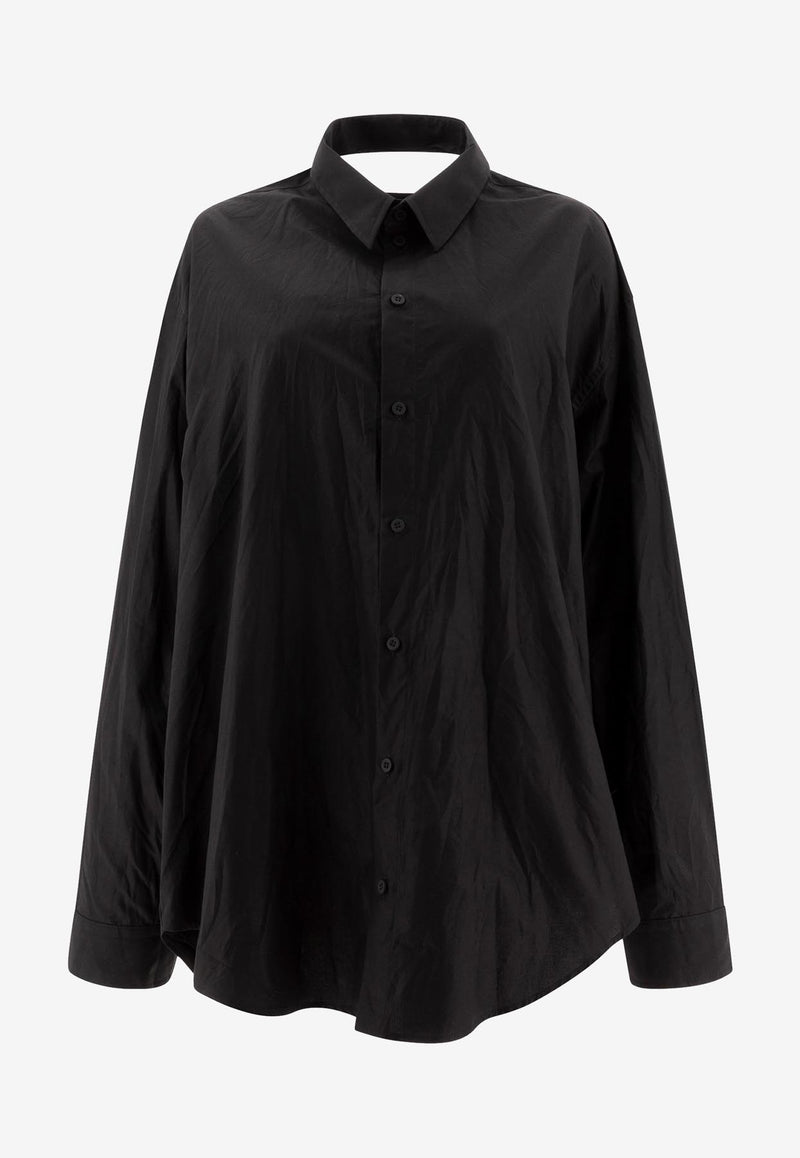 Balenciaga Suspended Mini Shirt Dress  Black 809049TNM601000_73672