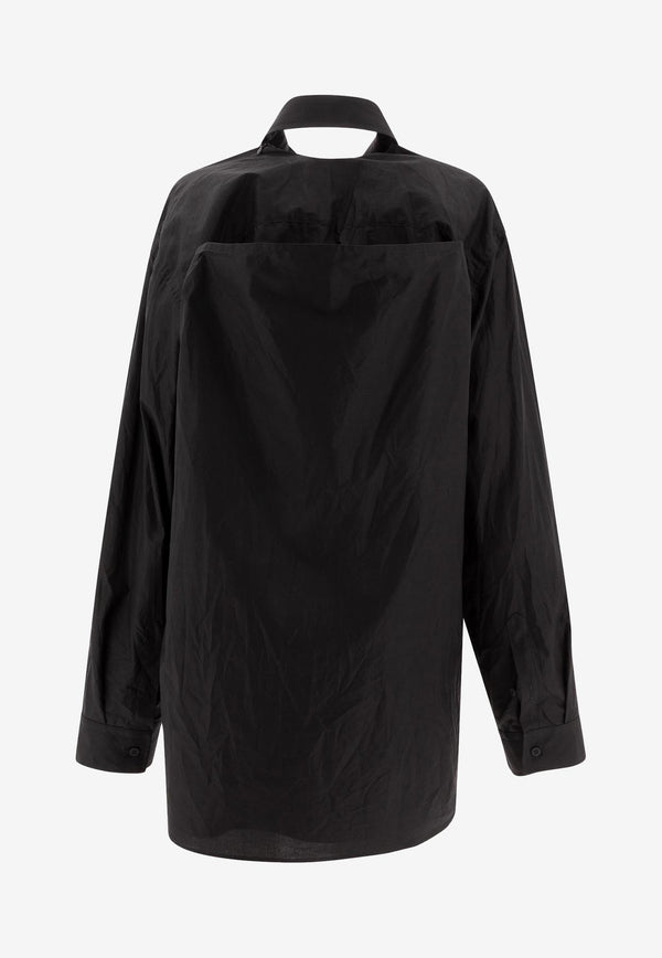 Balenciaga Suspended Mini Shirt Dress  Black 809049TNM601000_73672