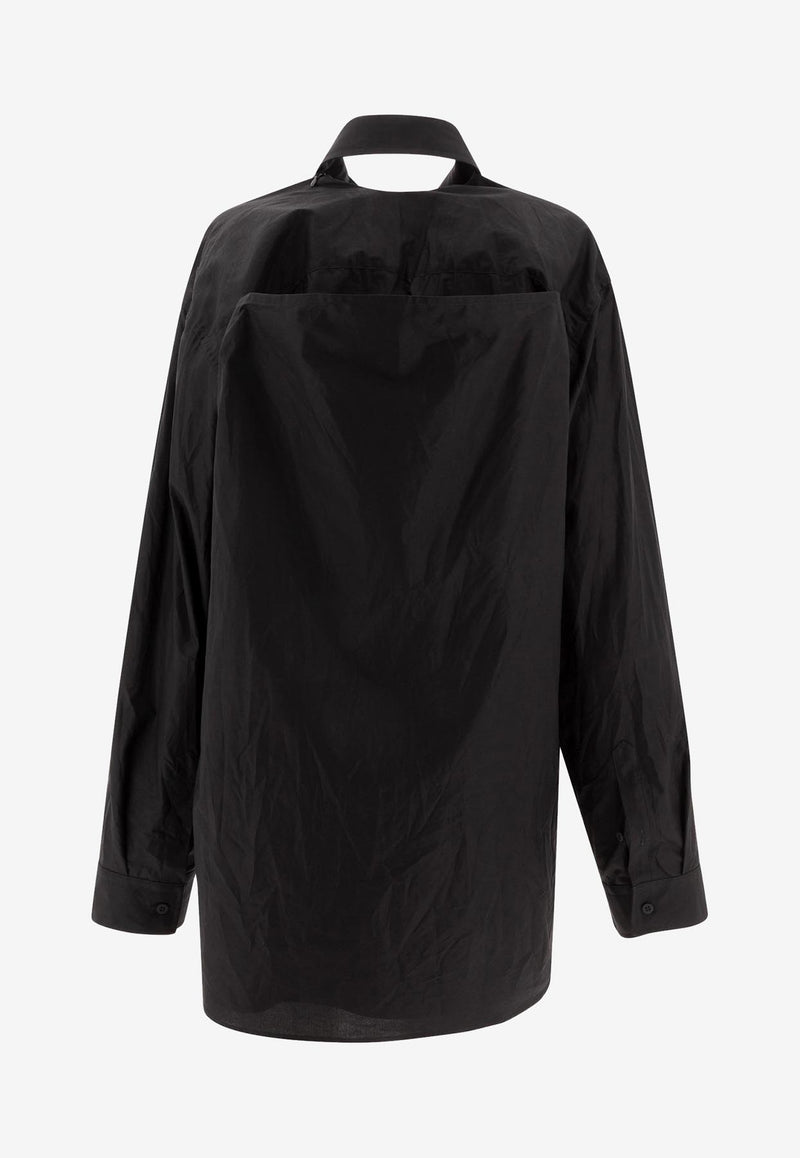 Balenciaga Suspended Mini Shirt Dress  Black 809049TNM601000_73672