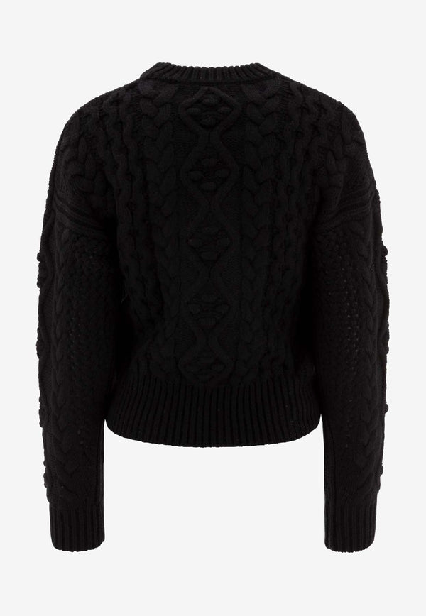 Loulou Studio Eustace Cable Knit Sweater Black EUSTACEBLACK_73633