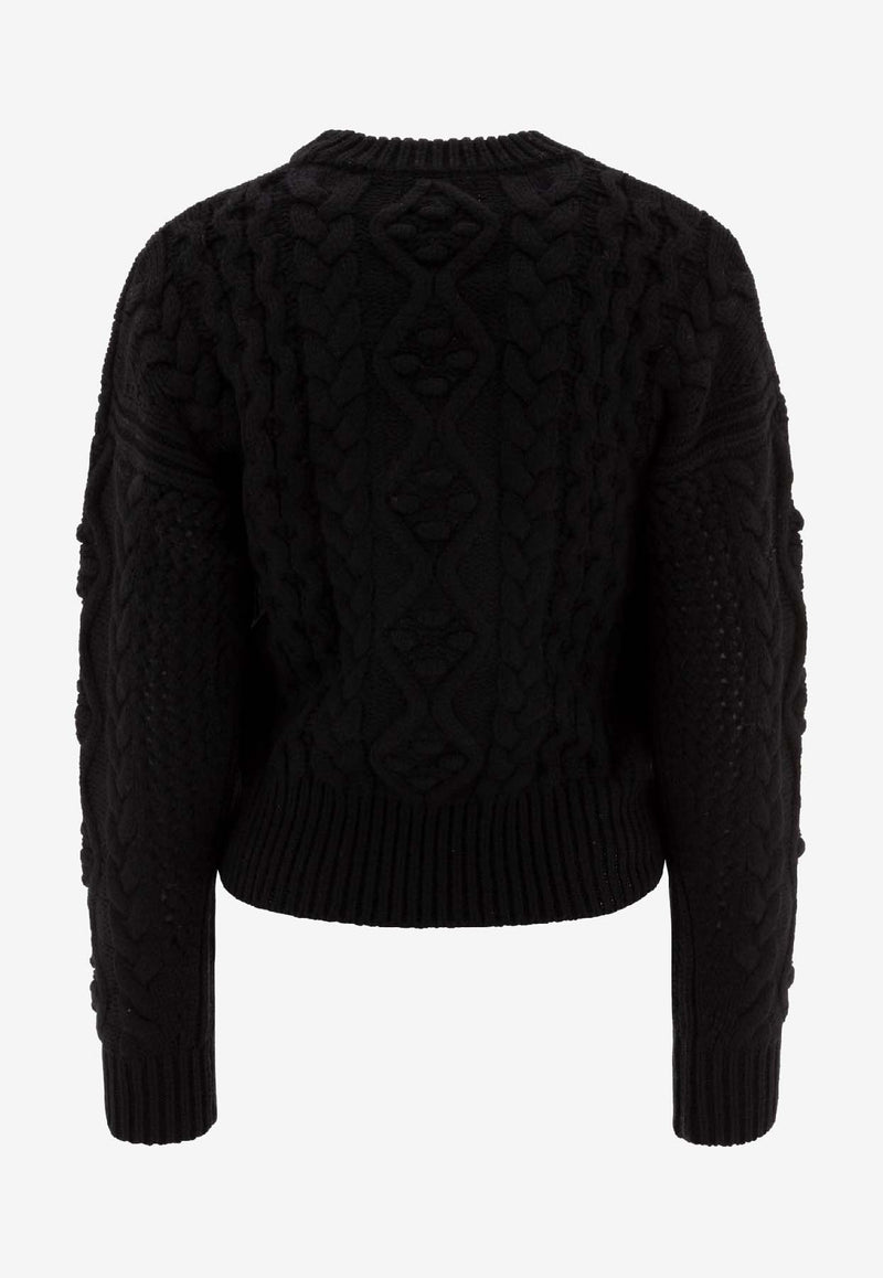 Loulou Studio Eustace Cable Knit Sweater Black EUSTACEBLACK_73633