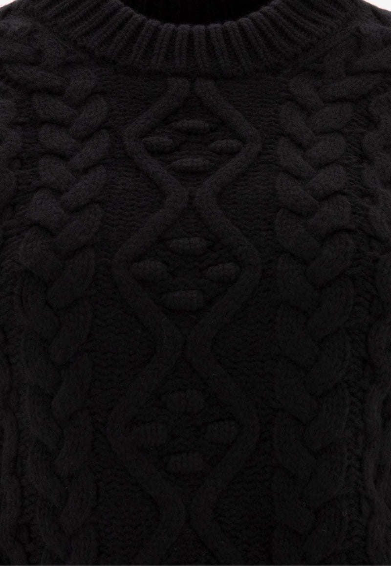 Loulou Studio Eustace Cable Knit Sweater Black EUSTACEBLACK_73633