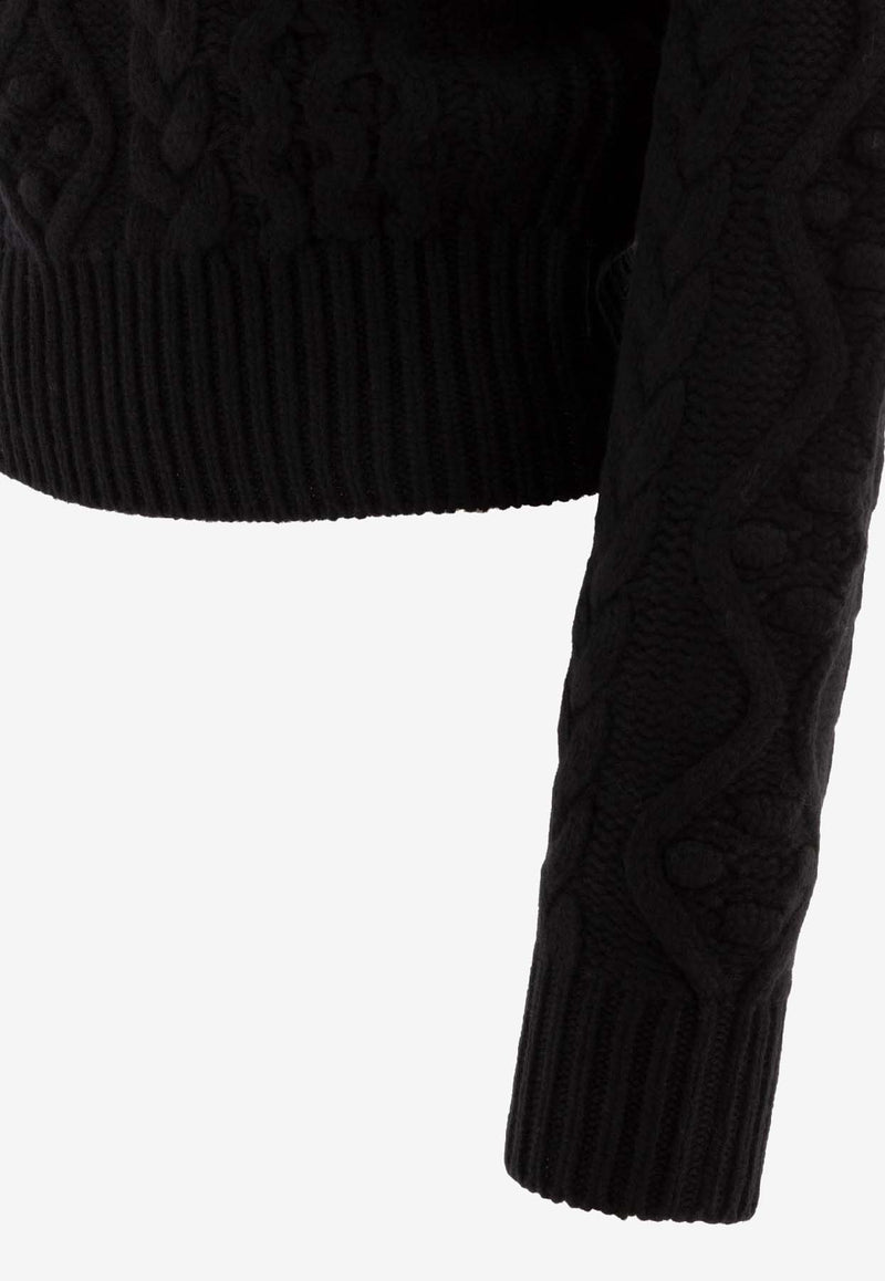 Loulou Studio Eustace Cable Knit Sweater Black EUSTACEBLACK_73633